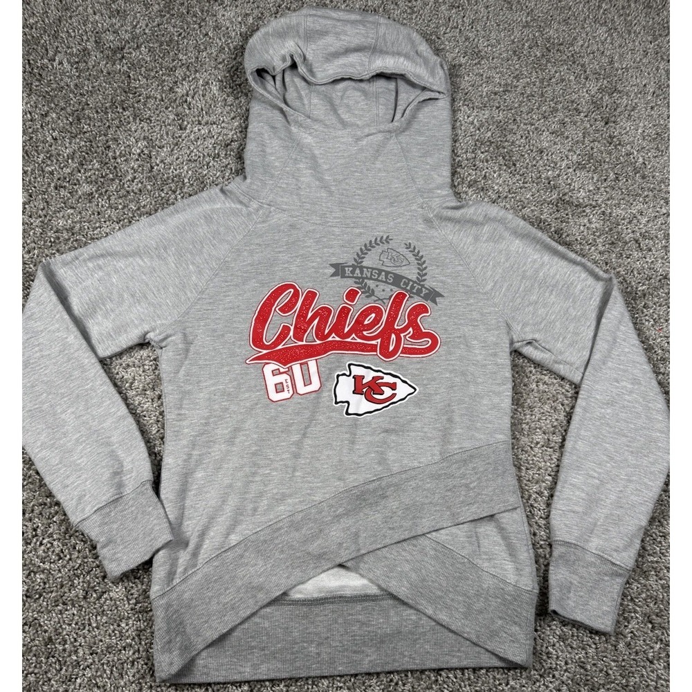 Kansas City Chiefs NFL Team Apparel Girls Hoodie Hooded Sweatshirt 10 12